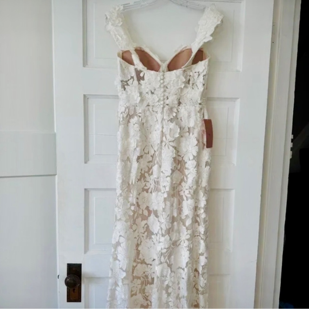Jenny Yoo Josephine Lace Wedding Dress NWT Off Shoulder Bridal Gown Size 4 - Picture 3 of 12